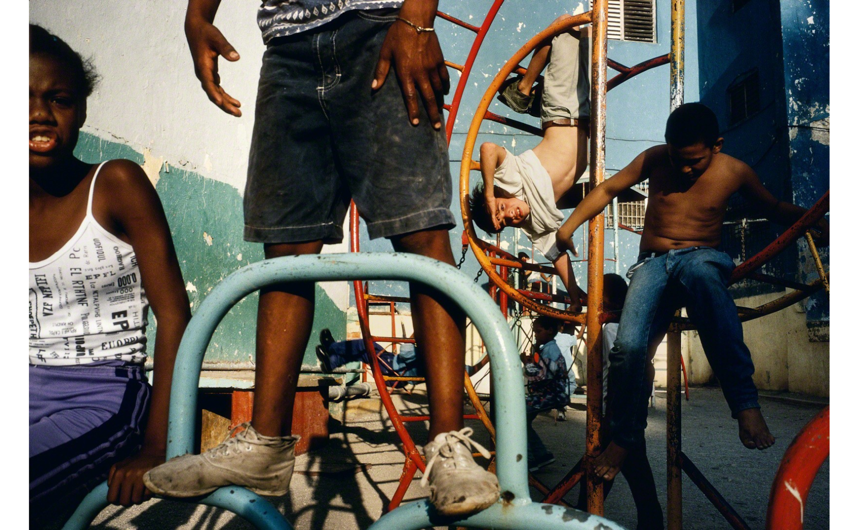 a group of children playing, 2002